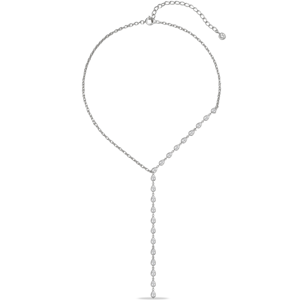 Colier lung in Y cu zirconii lacrima