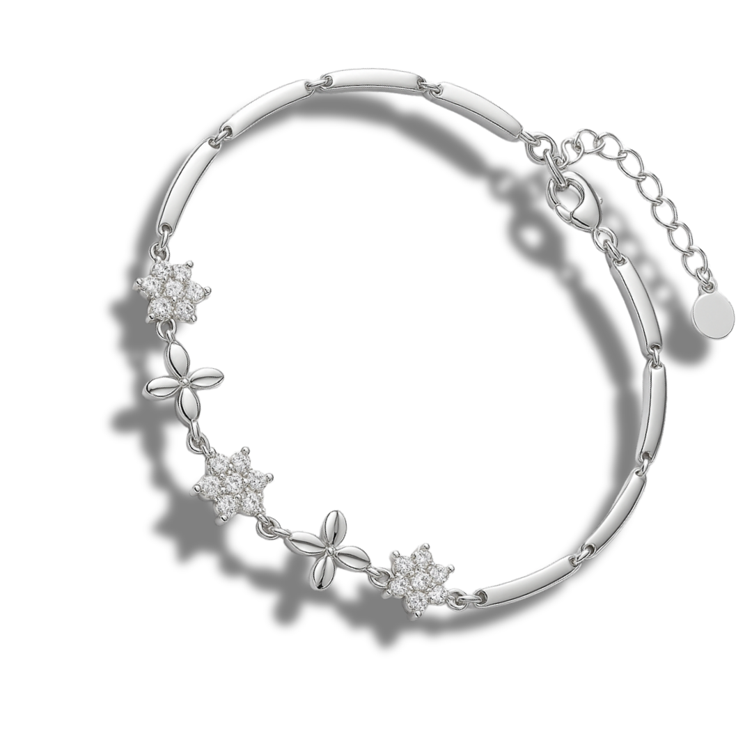 Brățară cu zale si motive florale