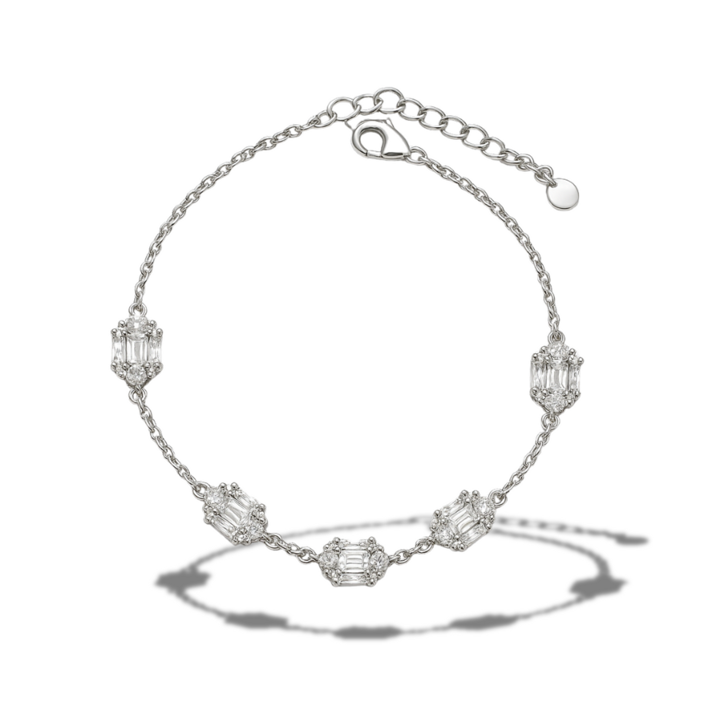 Brățară eleganta cu ovale si zirconii bagheta