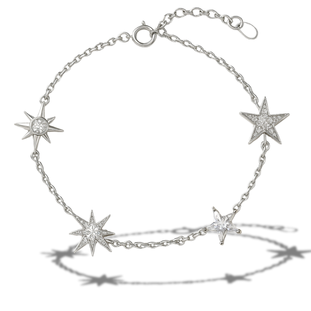 Brățară asimetrică cu stele