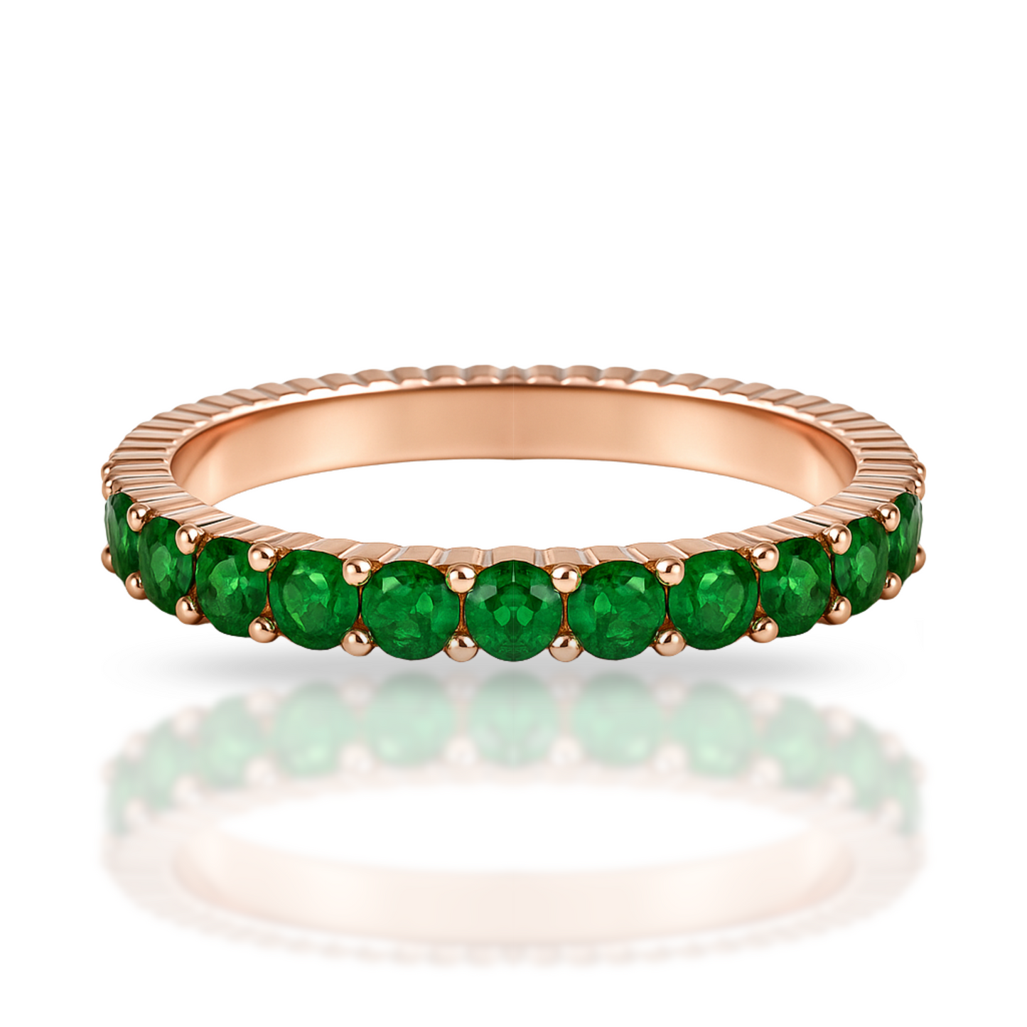 Inel rose tennis 2 mm verde