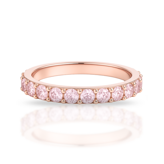 Inel rose tennis 2 mm roz