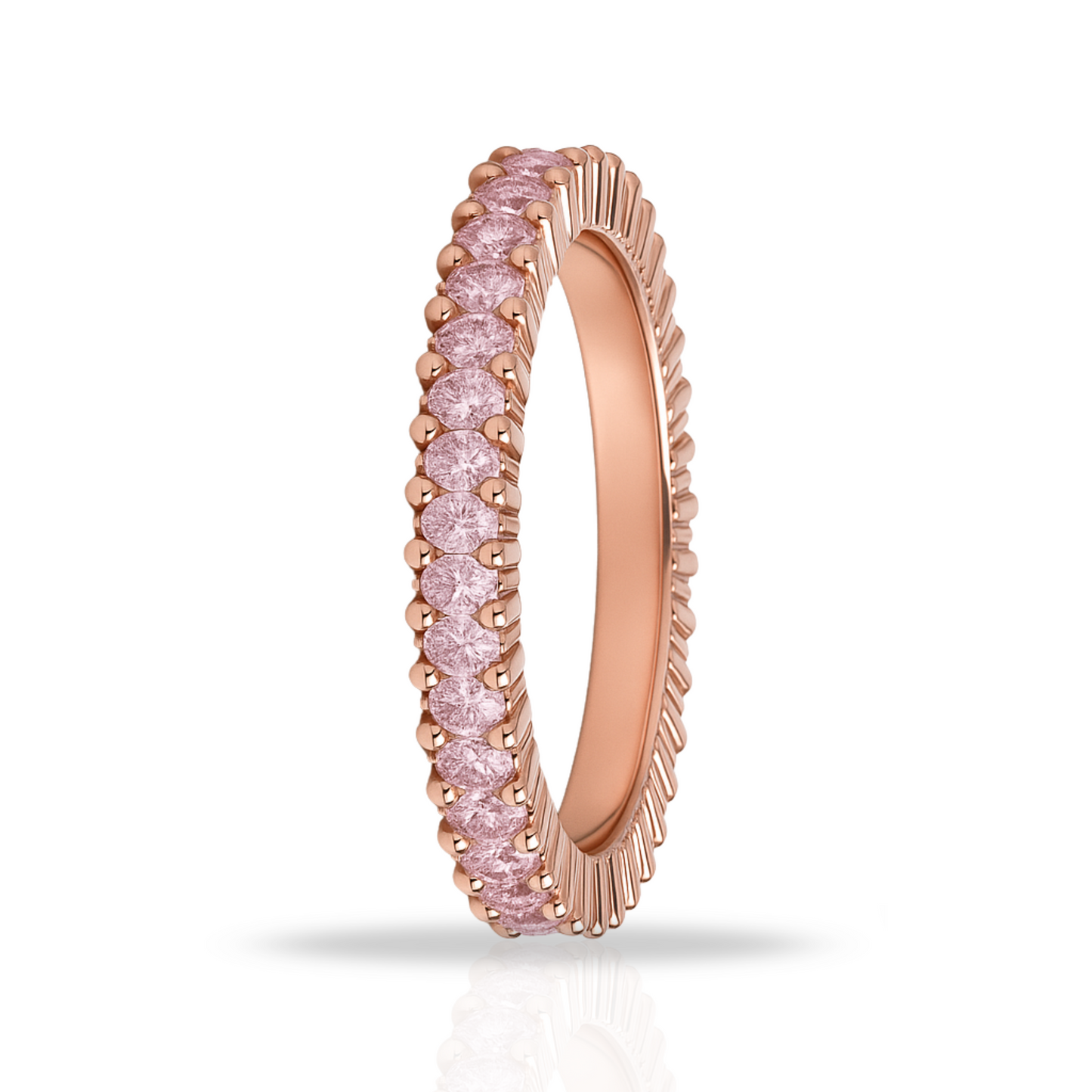 Inel rose tennis 2 mm roz