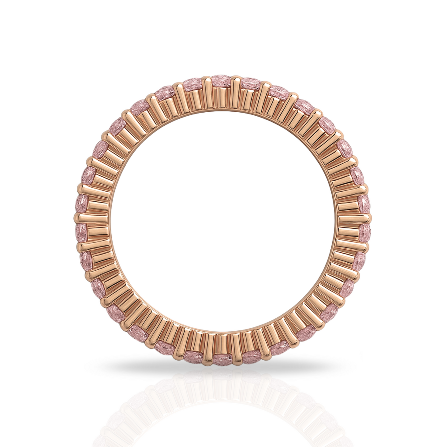 Inel rose tennis 2 mm roz