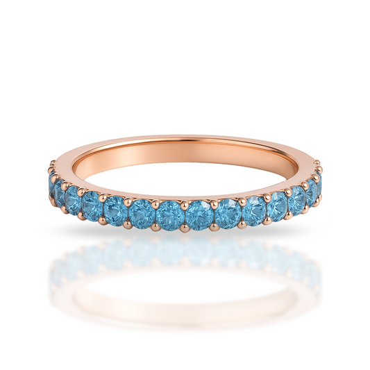 Inel rose tennis 2 mm bleu