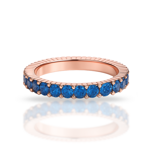 Inel rose tennis 2 mm albastru
