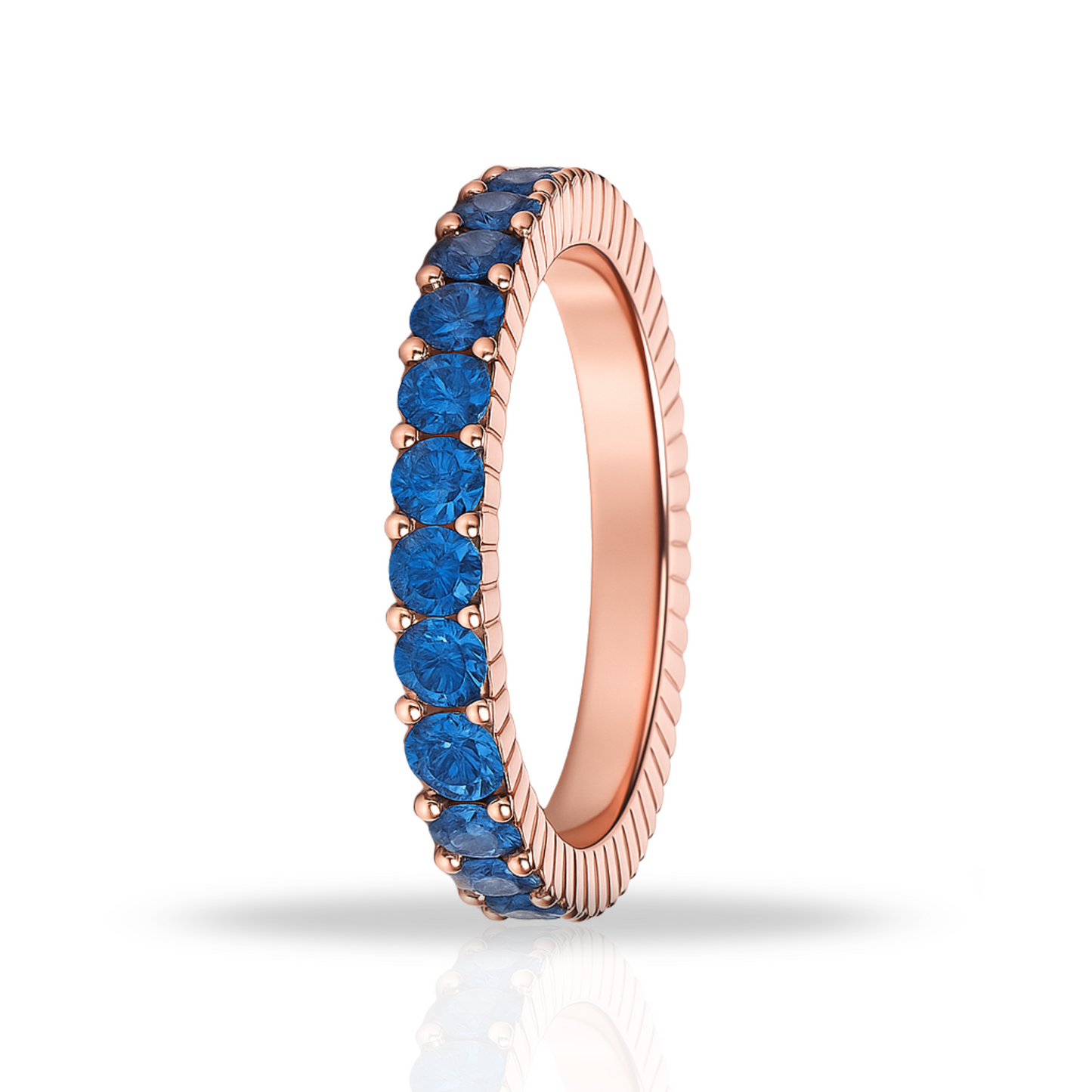 Inel rose tennis 2 mm albastru