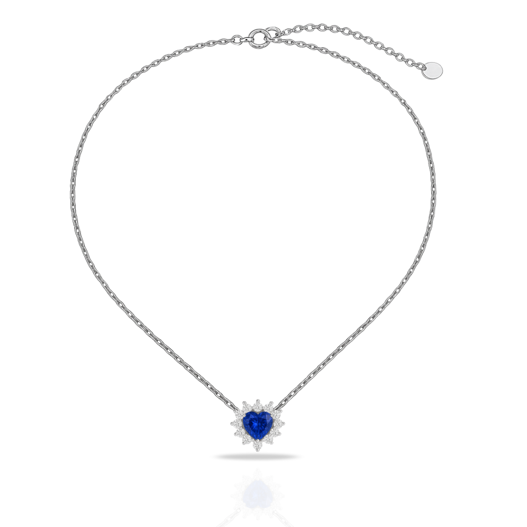 Colier inima albastra