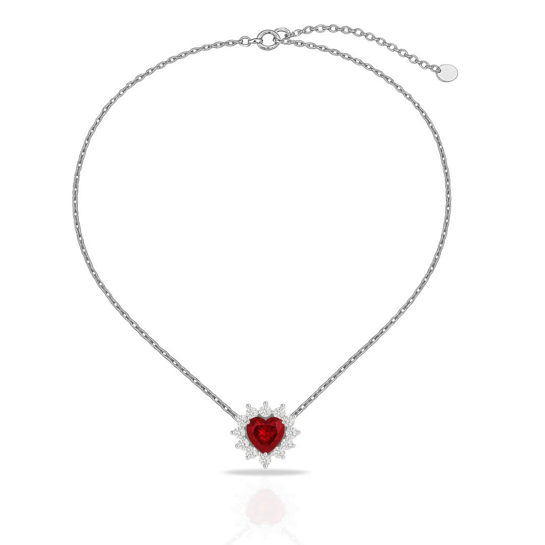 Colier inima roșie