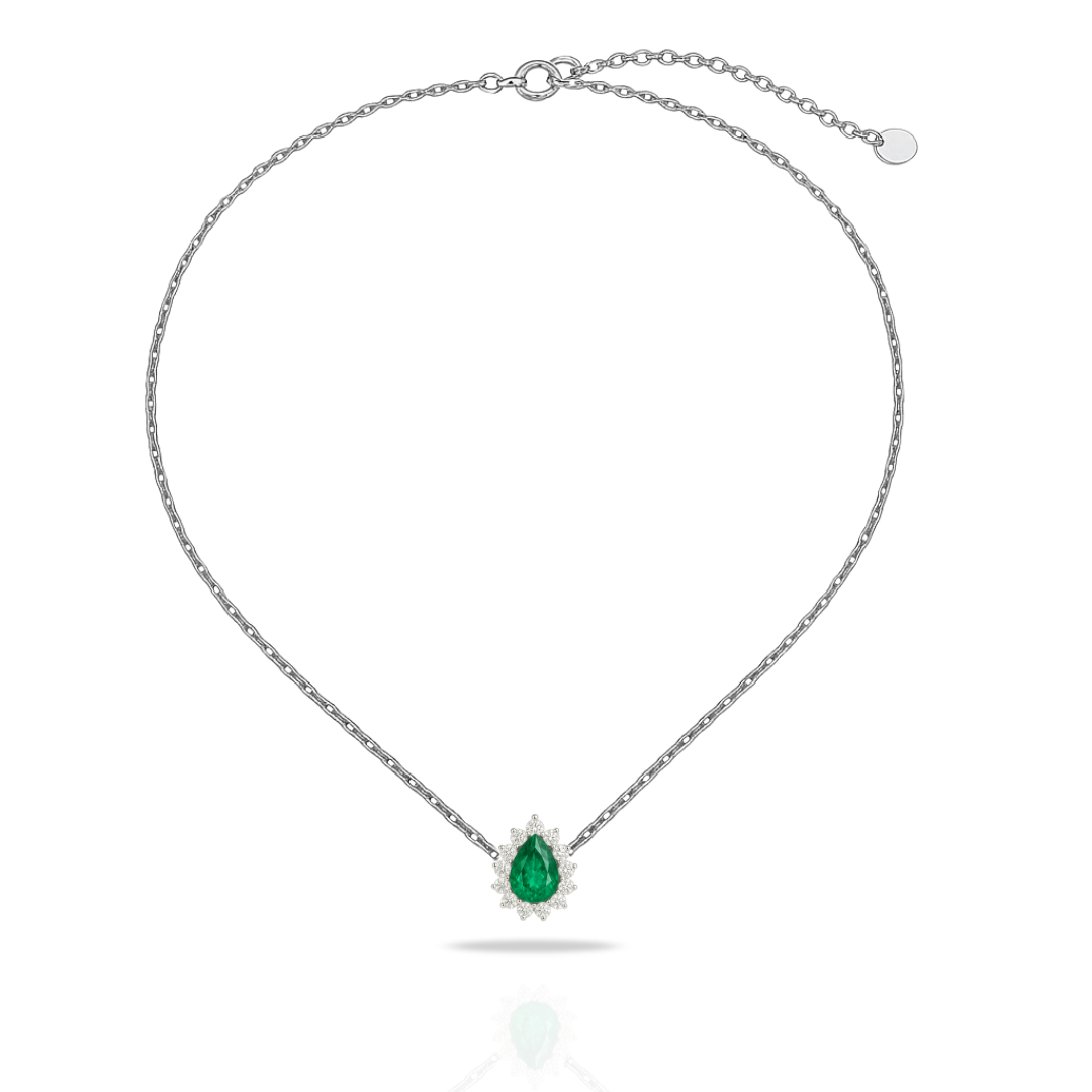 Colier lacrima verde