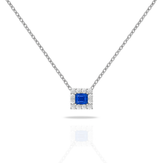 Colier pătrat albastru