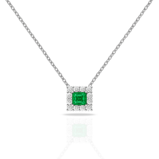Colier pătrat verde