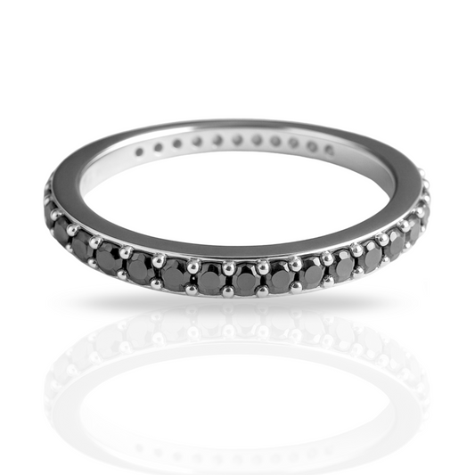 Inel tennis 1 mm classic negru