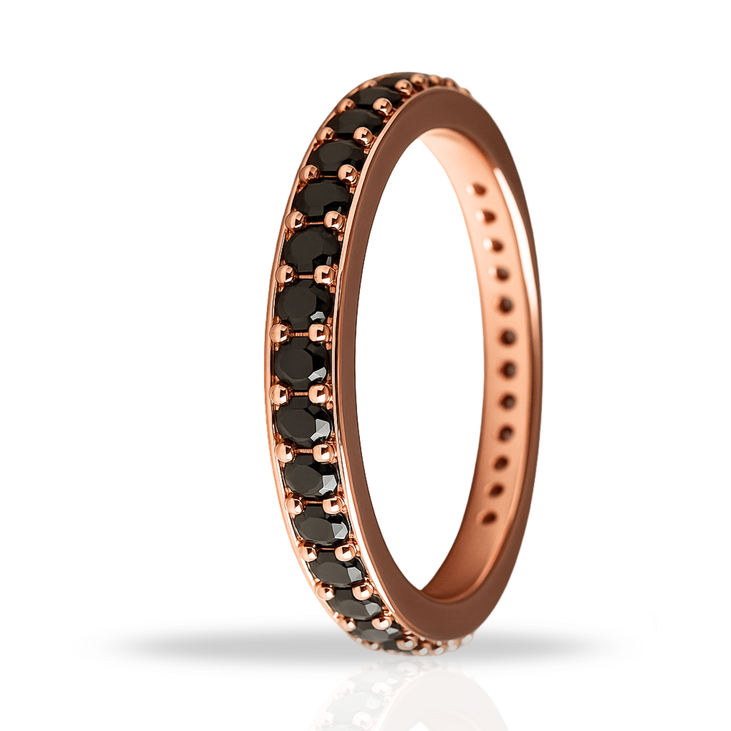 Inel rose tennis 1 mm negru