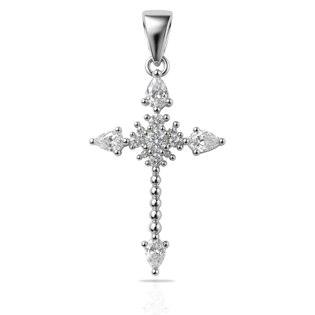 Pandantiv cruce elemente florale