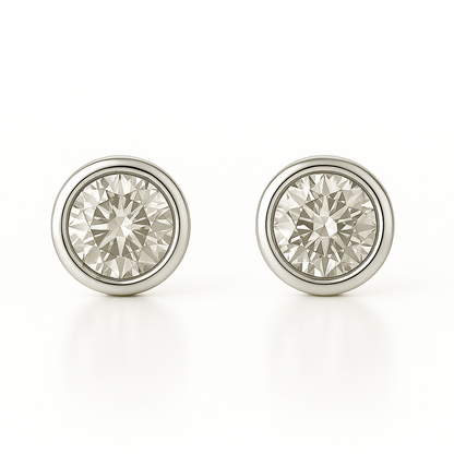 Cercei pricess cut cu ziconia rotunda