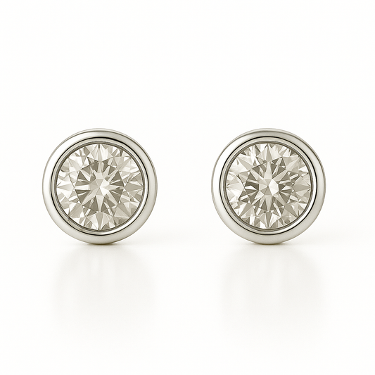 Cercei pricess cut cu ziconia rotunda