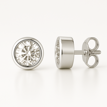 Cercei pricess cut cu ziconia rotunda