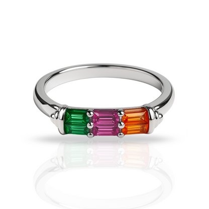 Inel trio multicolor