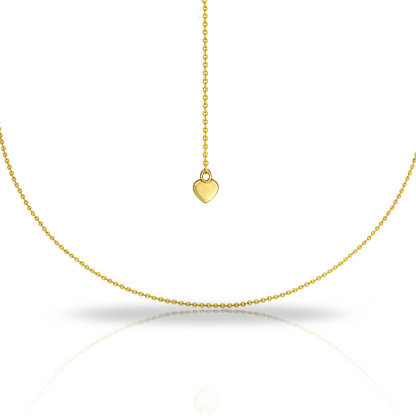 Lanț auriu cu biluțe reglabil maxim 80 cm