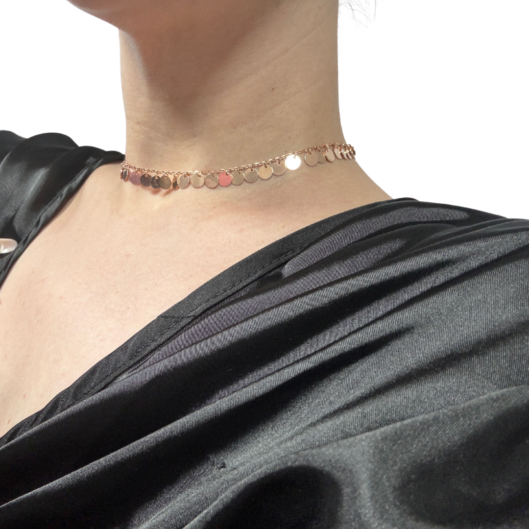 Colier rose stil salba