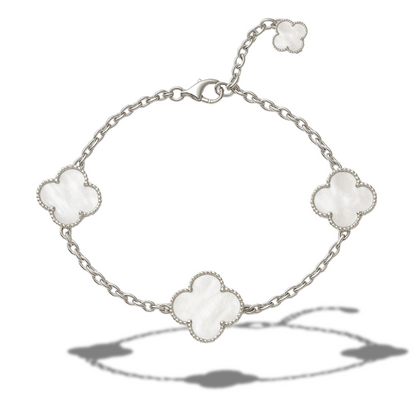 Brățară 3 x trifoi sidef