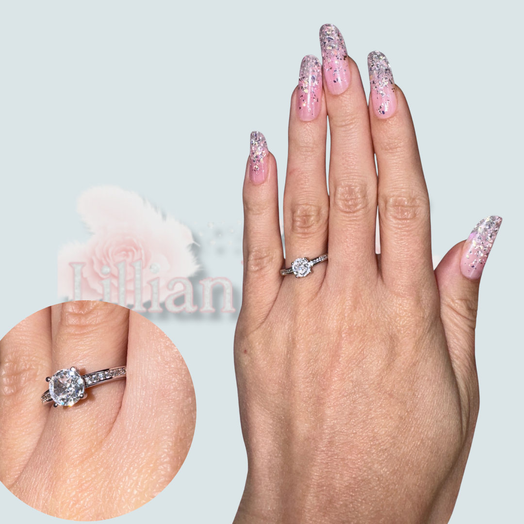 Inel cu rotund si zirconii