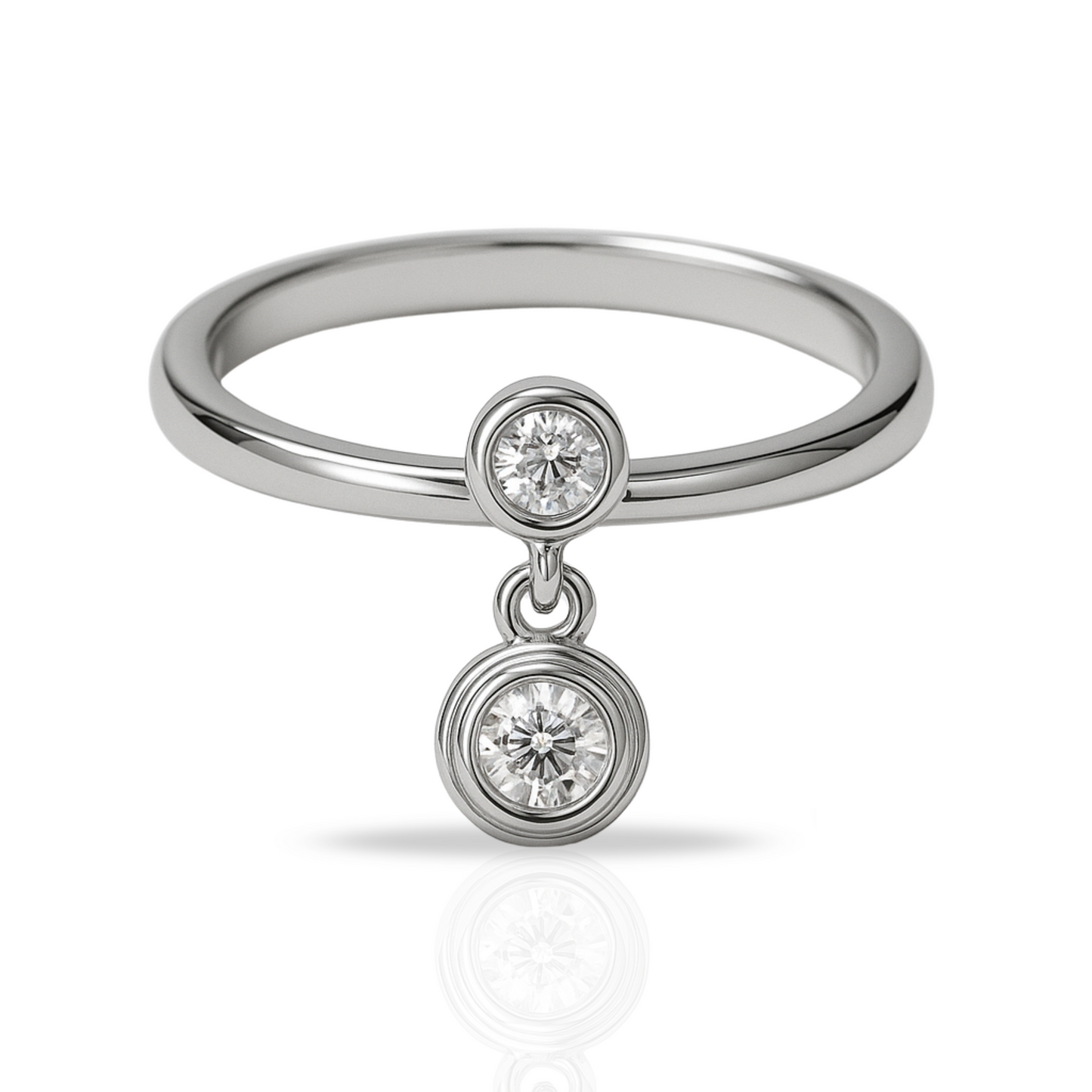 Inel Drop cu zirconii