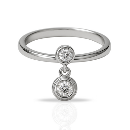 Inel Drop cu zirconii