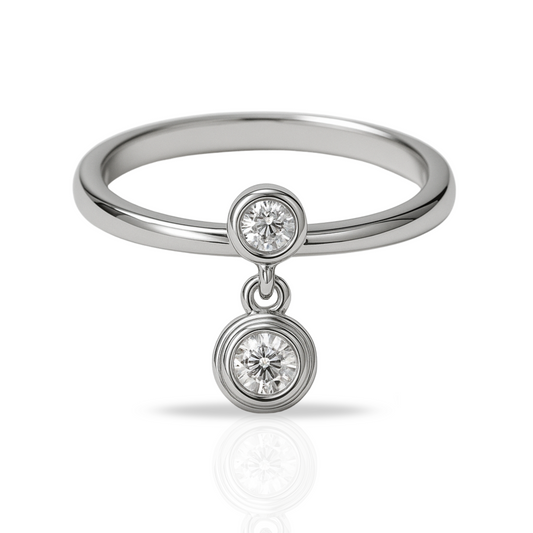 Inel Drop cu zirconii