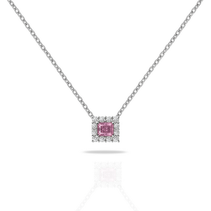Colier pătrat roz