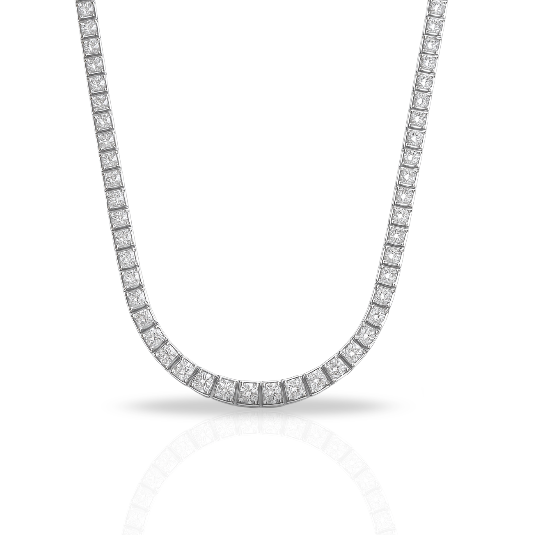 Colier tennis 3 mm princess cut