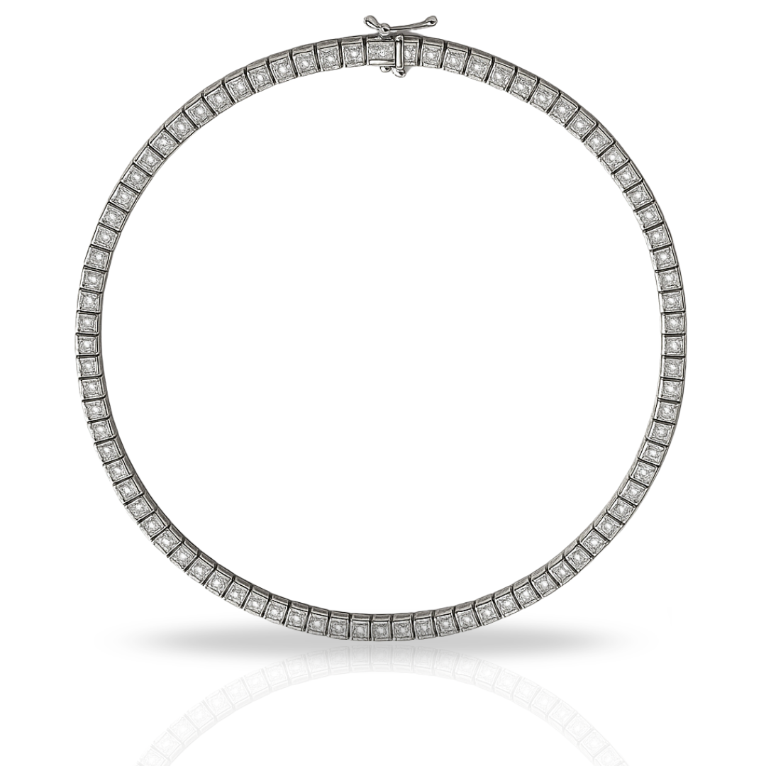 Colier tennis 3 mm princess cut