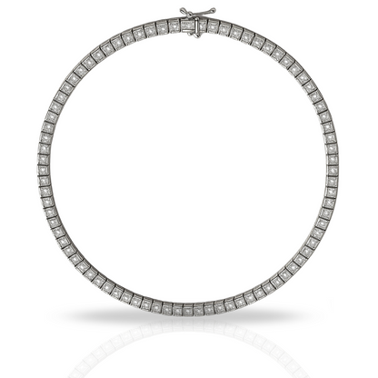 Colier tennis 3 mm princess cut