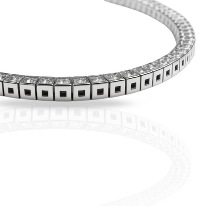 Colier tennis 3 mm princess cut