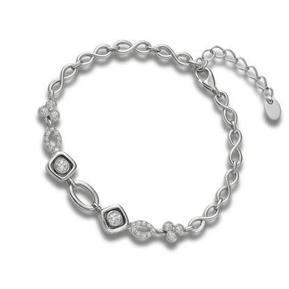 Brățară infinit cu romburi si flori