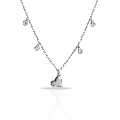 Colier cu inima si zirconii