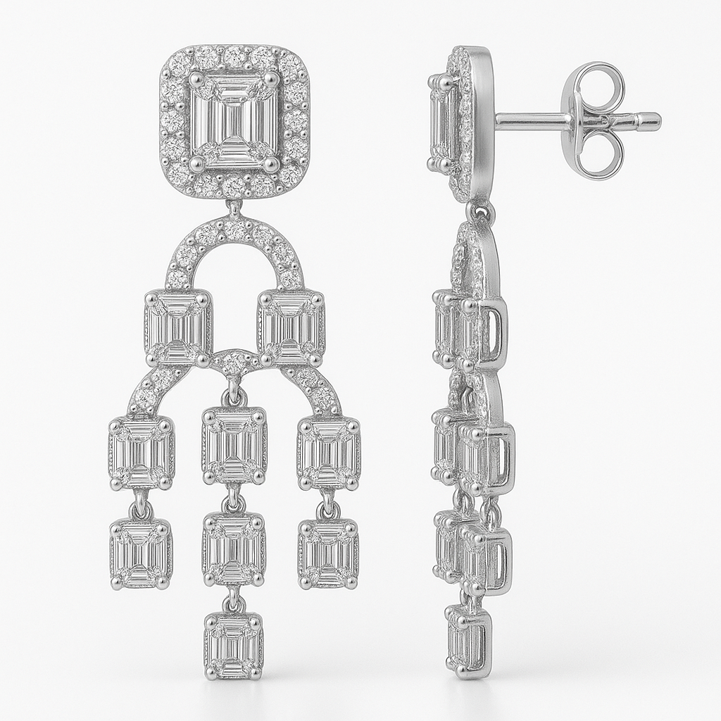 Cercei eleganți candelabru