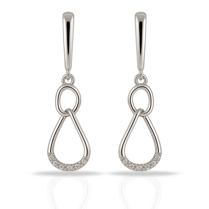 Cercei lungi minimalista cu ovale intercalate