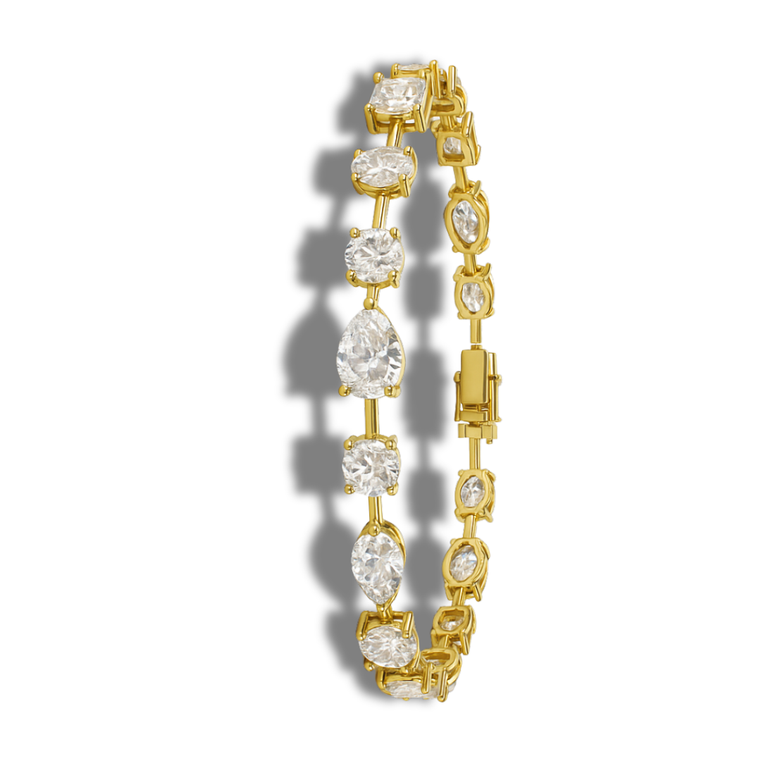 Brățară aurie tennis minimalista