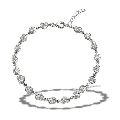 Brățară cu cercuri si inimi