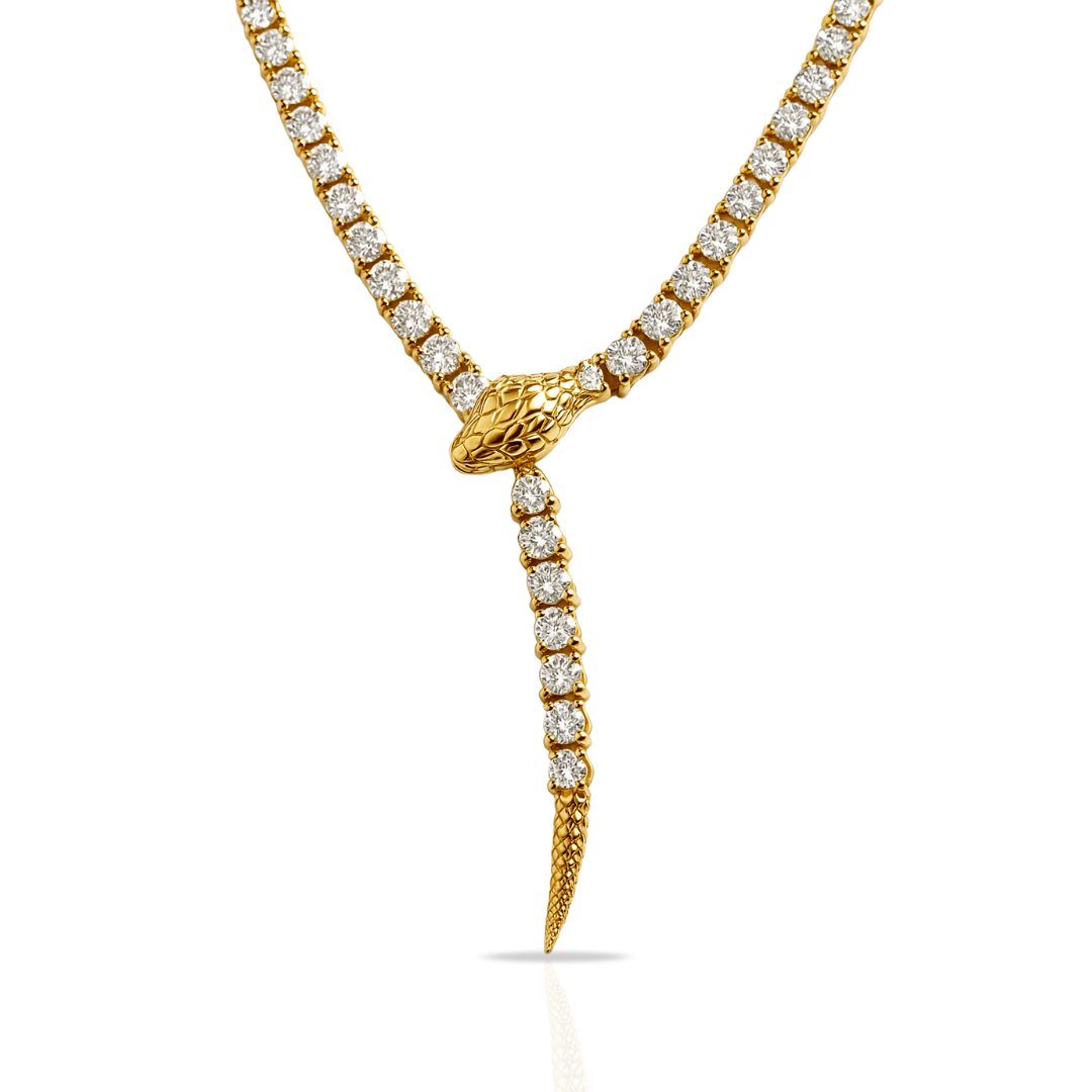 Colier auriu tennis 2 mm stil șarpe