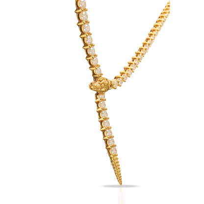 Colier auriu tennis 2 mm stil șarpe