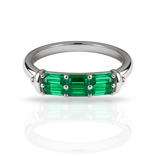Inel trio verde