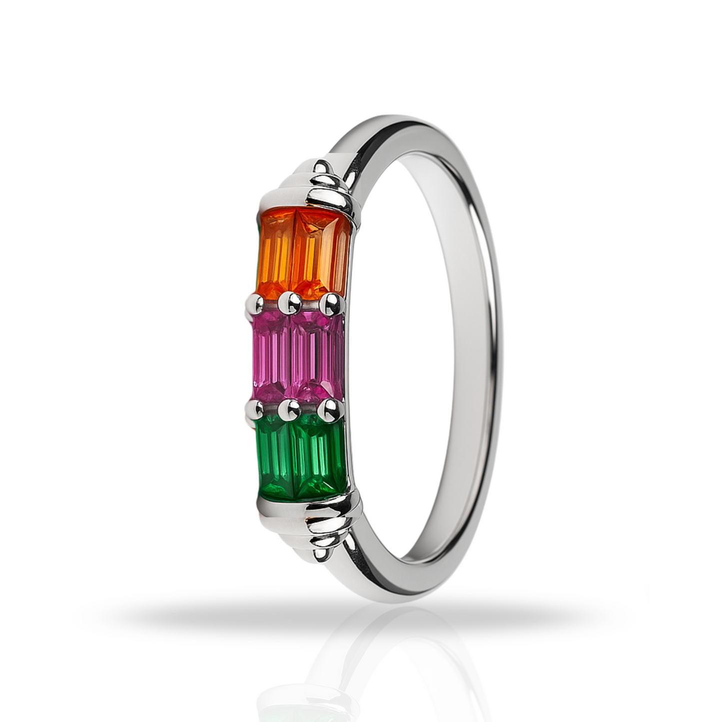 Inel trio multicolor