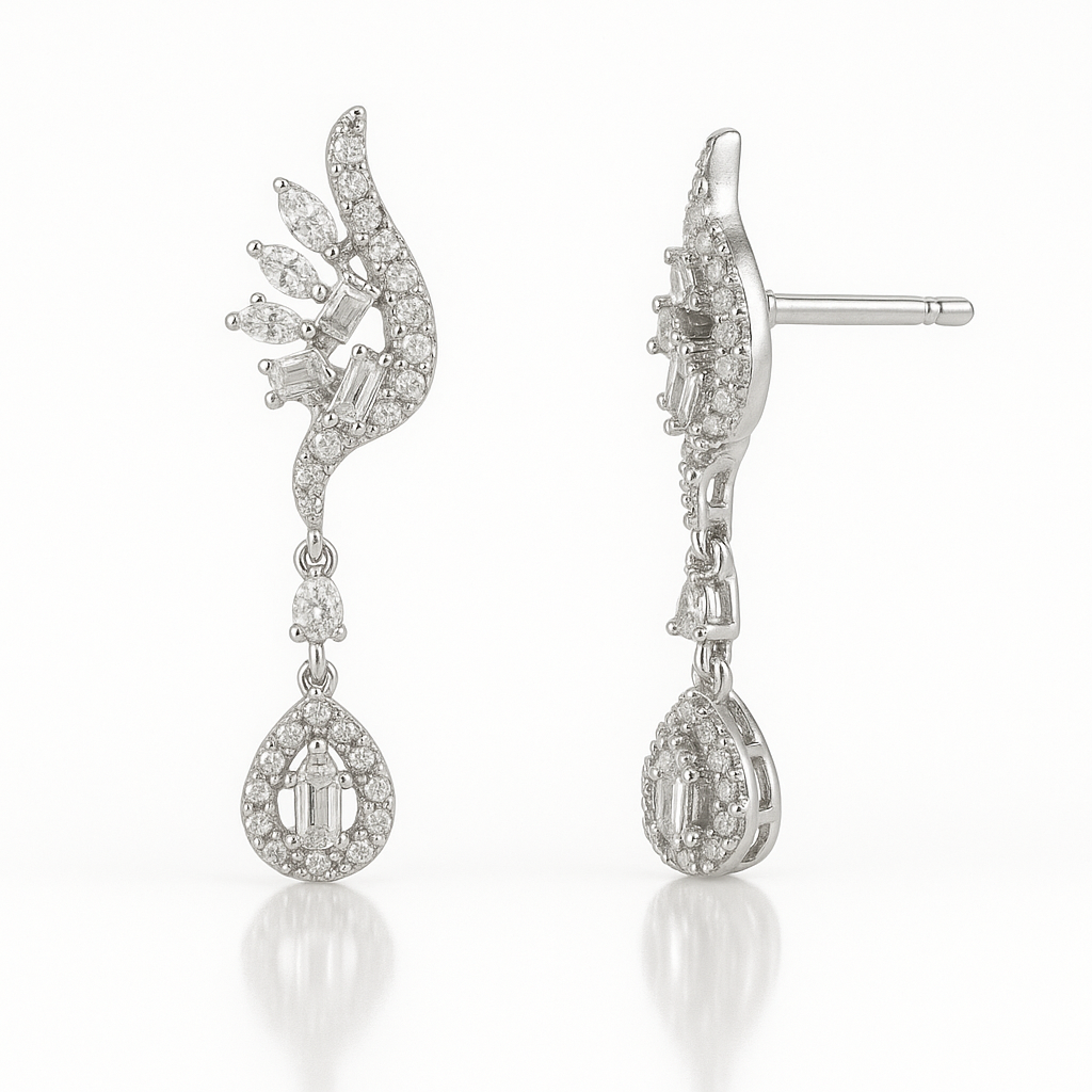 Cercei eleganți cu aripi