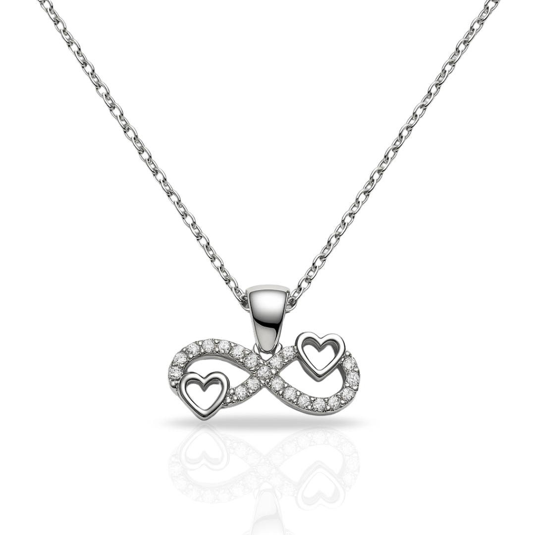 Colier cu infinit si inimi