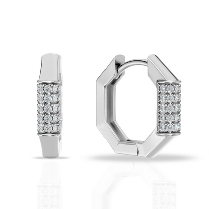 Cercei creole hexagonale