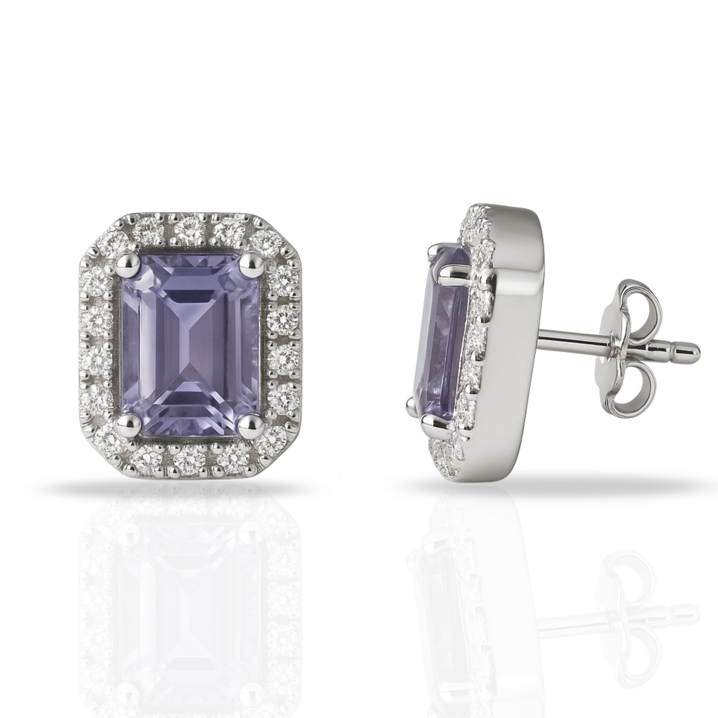 Cercei dreptunghi princess mov