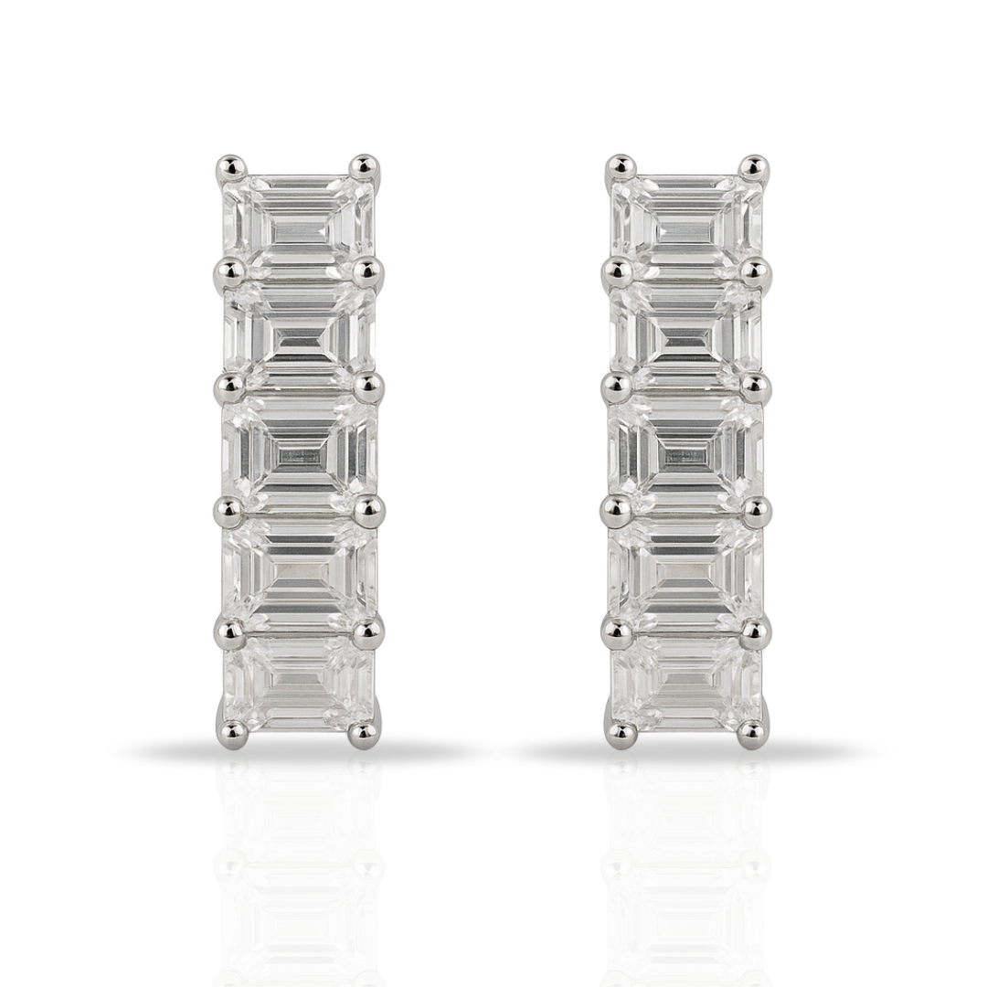 Cercei tennis emerald cut